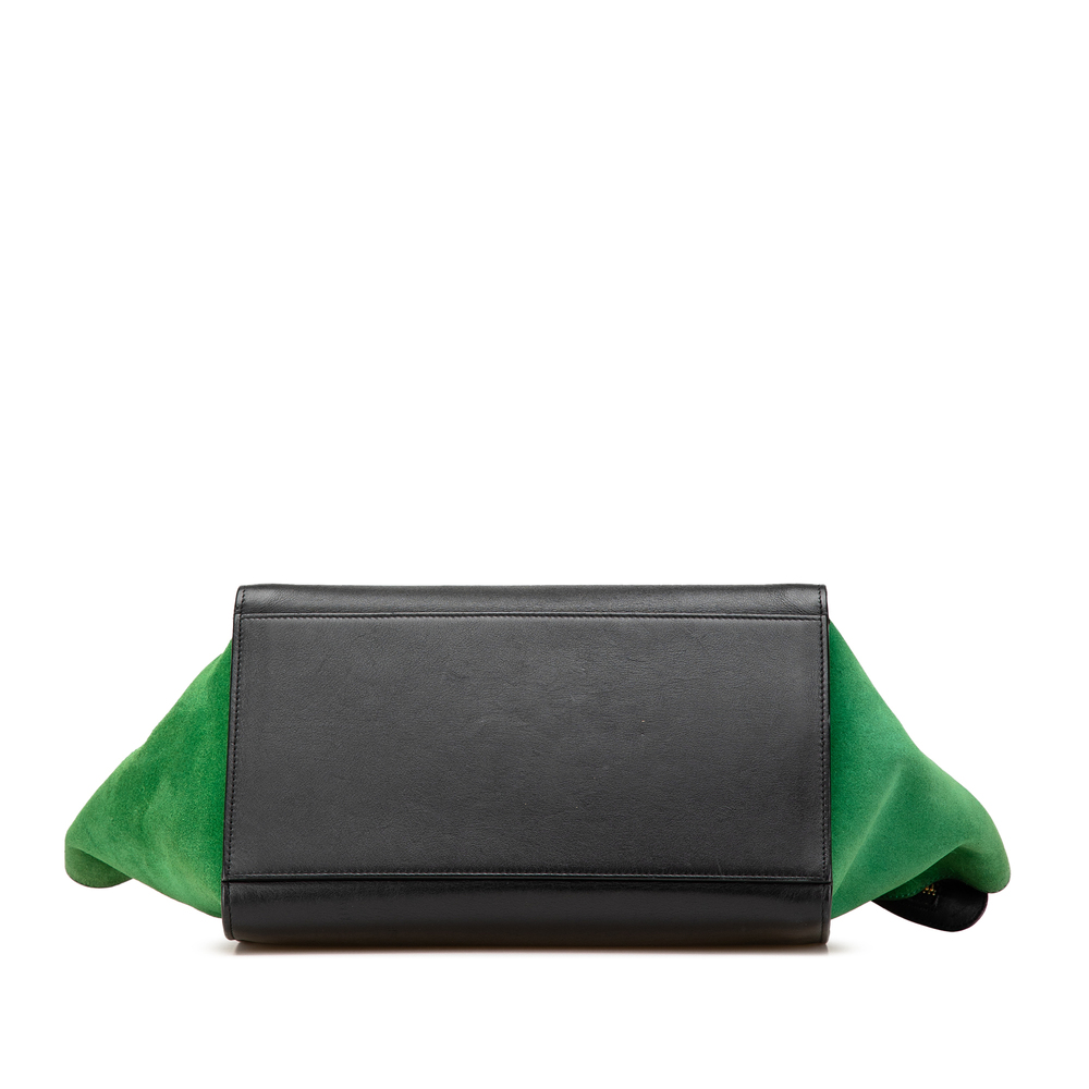 Pre-Loved Celine Medium Tricolor Leather Trapeze Satchel - Picture 3 of 12